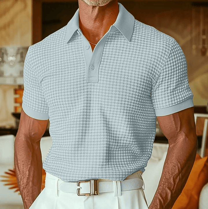Beren - Polo con textura de cuadros
