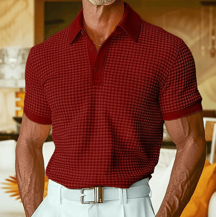 Beren - Polo con textura de cuadros