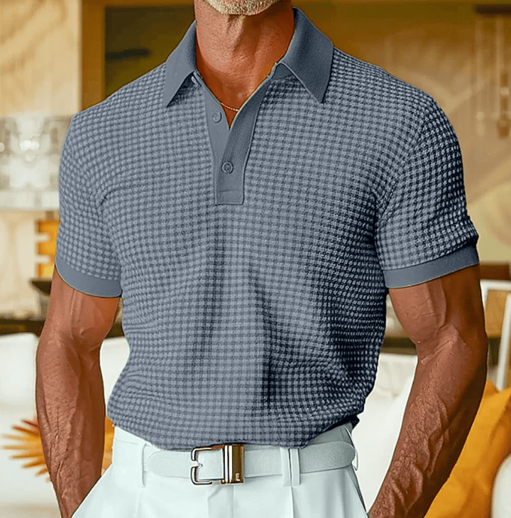Beren - Polo con textura de cuadros
