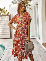 Viviana - Vestido midi con cuello holgado