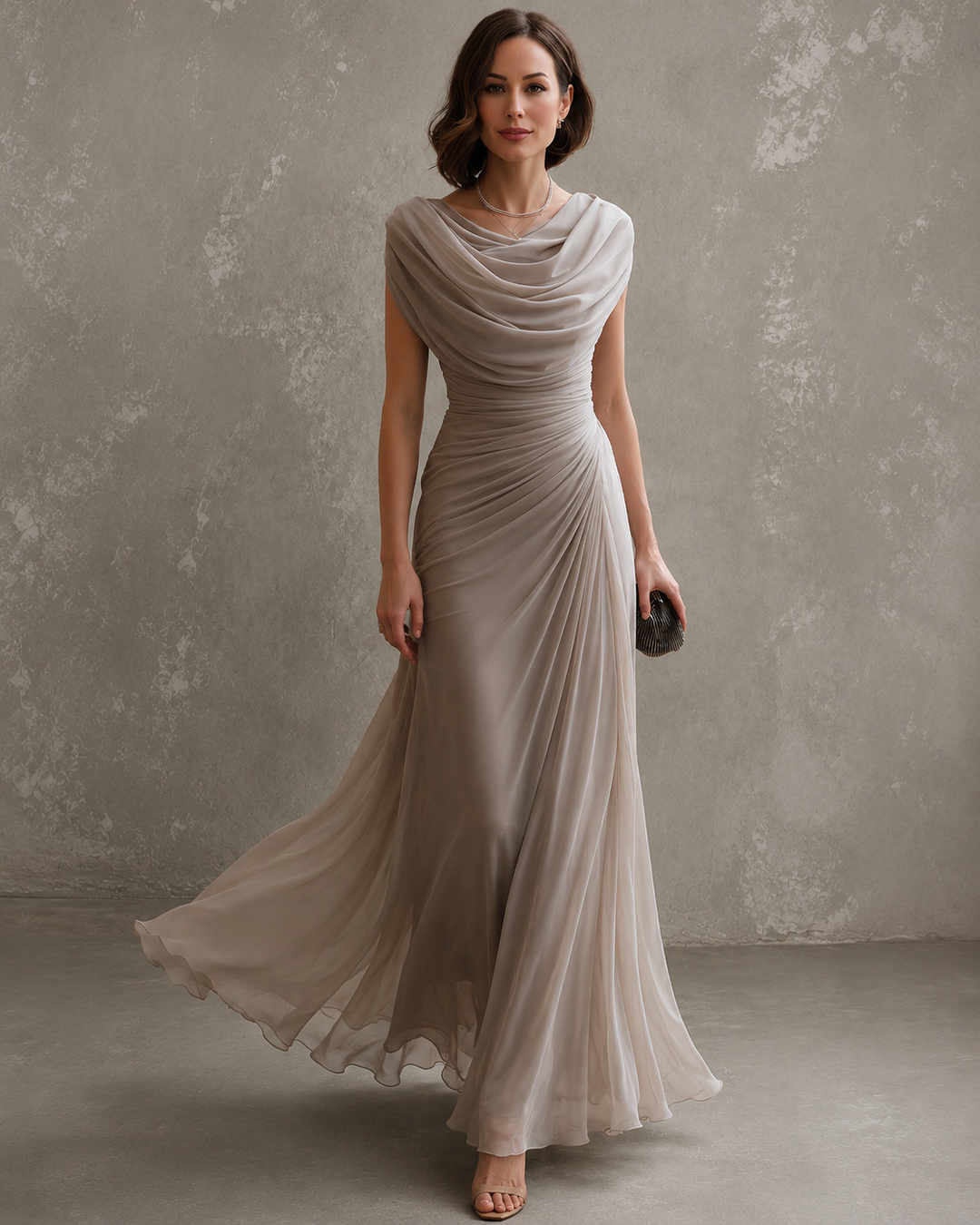Zorabelle - Vestido maxi drapeado