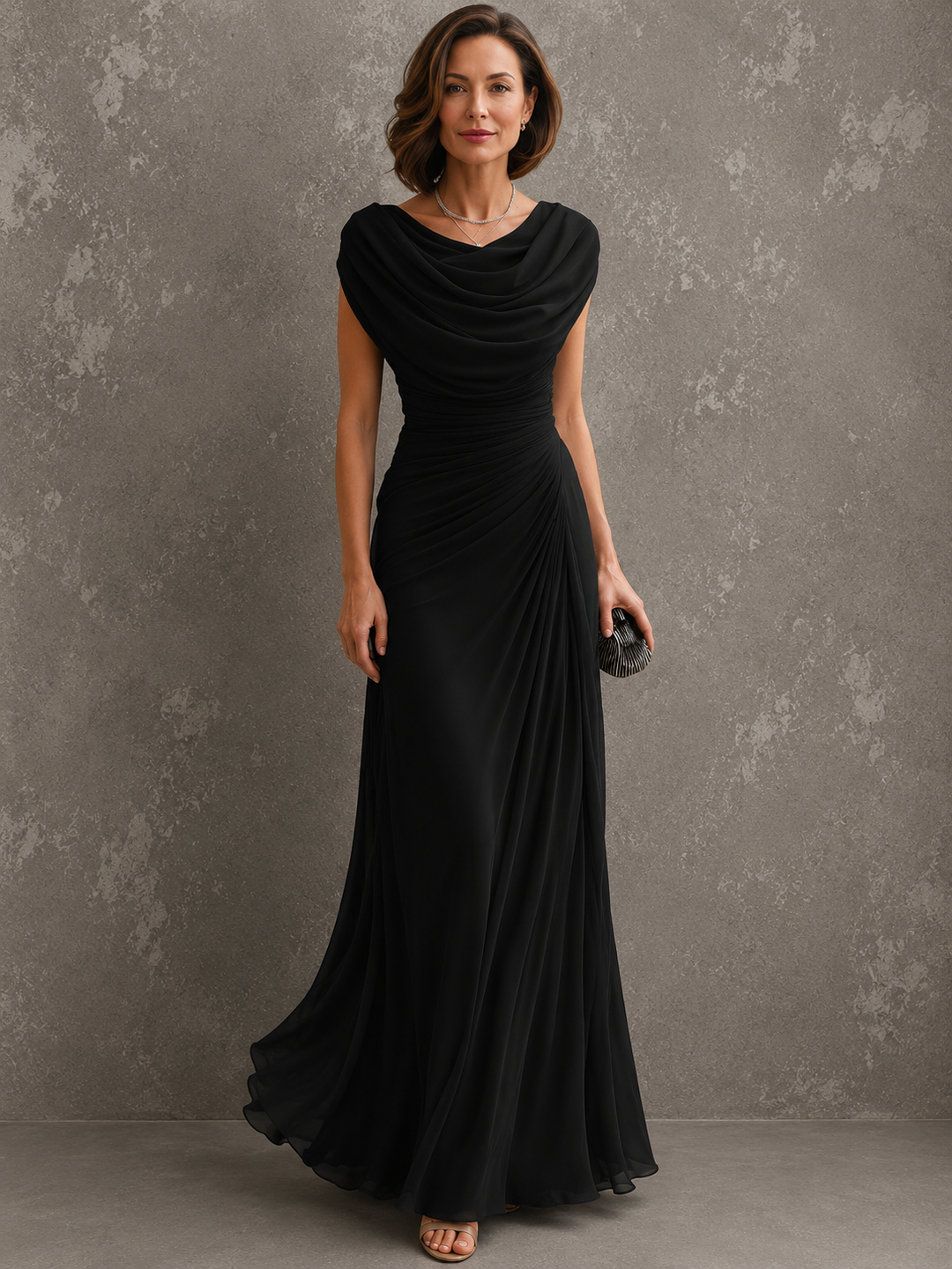 Zorabelle - Vestido maxi drapeado