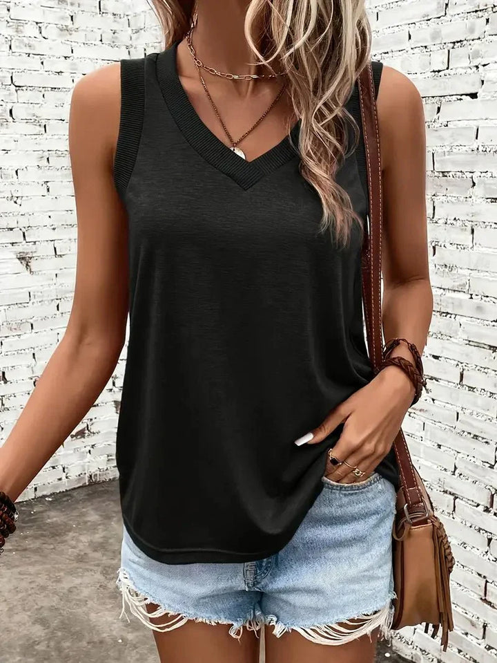 Megan - Camiseta de escote corazón con tacto suave