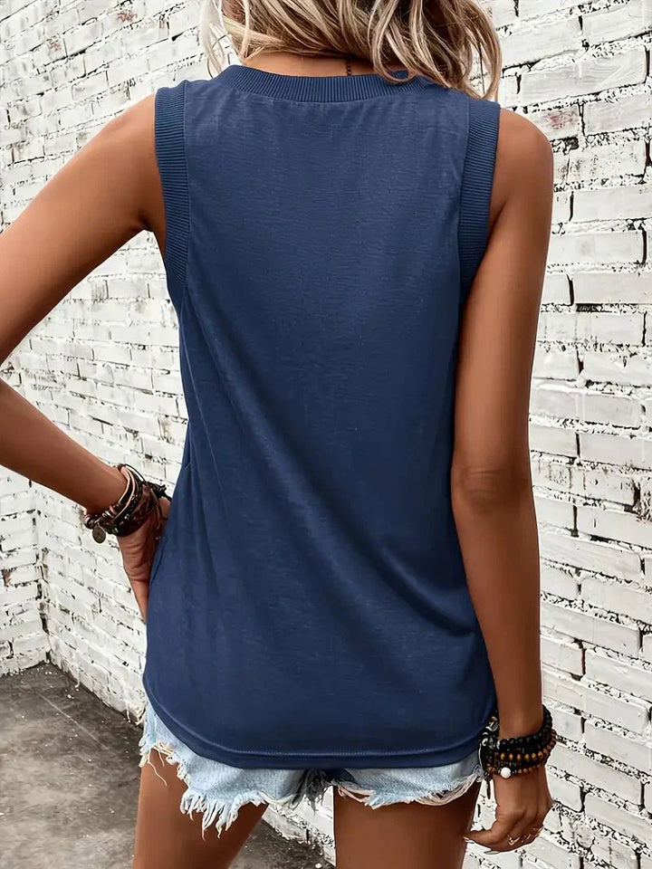 Megan - Camiseta de escote corazón con tacto suave