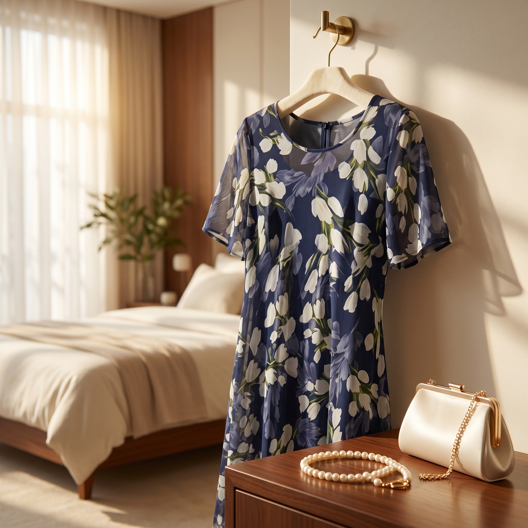Genevora - Vestido midi floral vaporoso