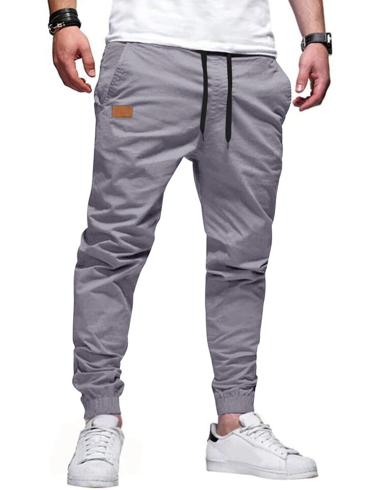 Xavier - Joggers de corte ajustado con cintura de cordón ajustable