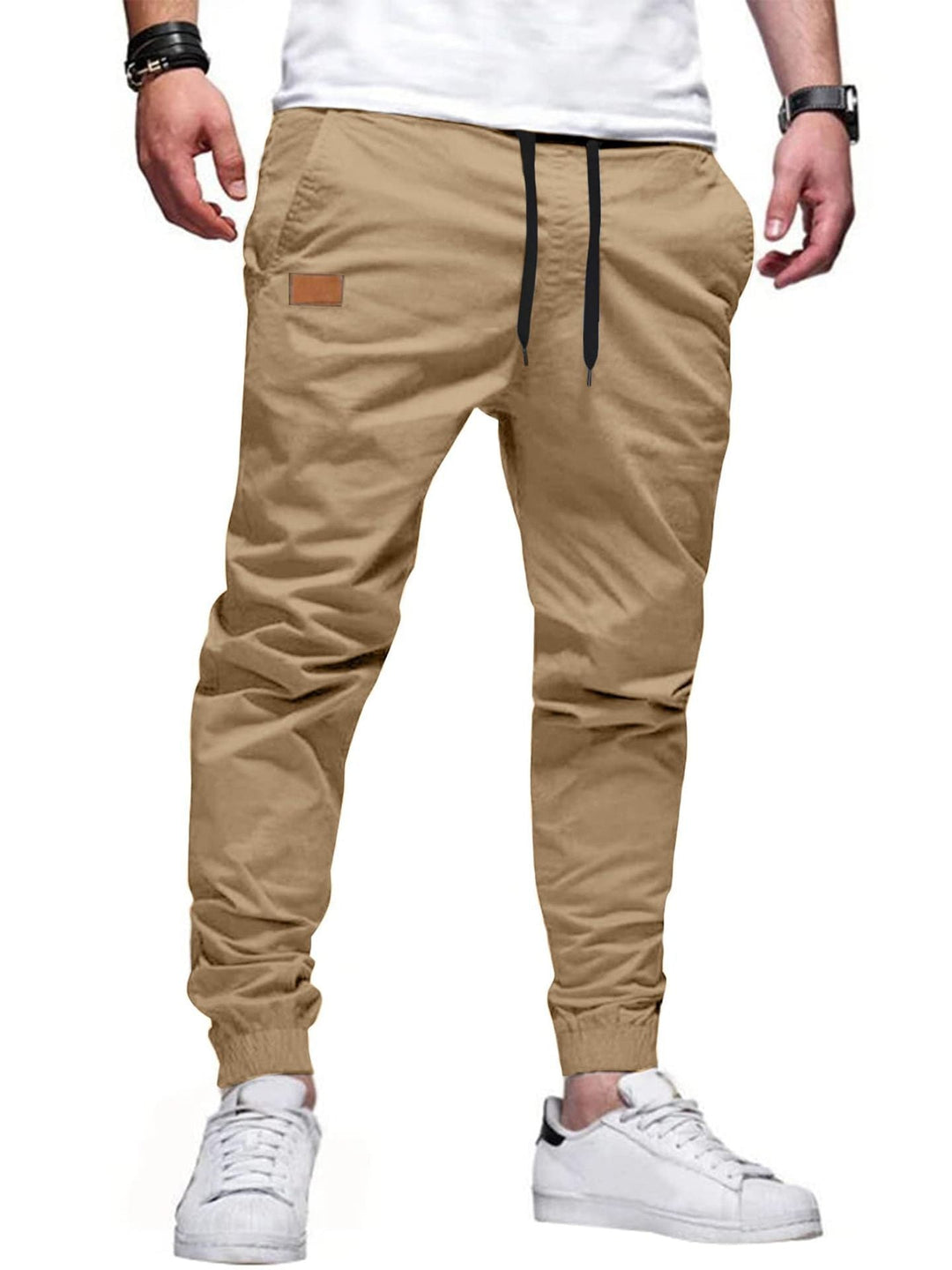 Xavier - Joggers de corte ajustado con cintura de cordón ajustable