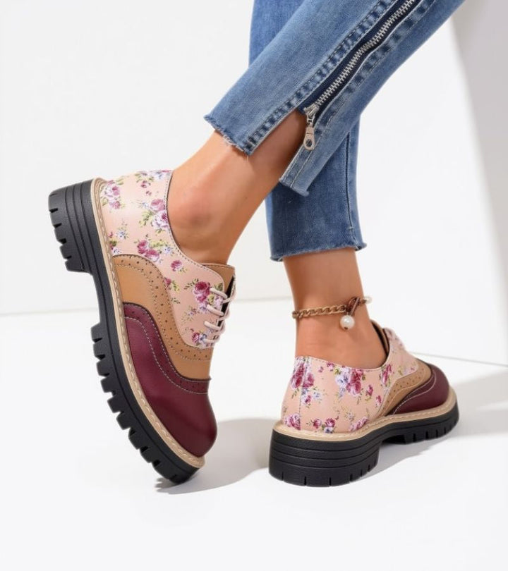 Dagna - Zapatos Oxford florales premium