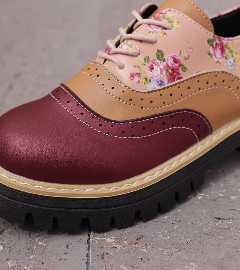 Dagna - Zapatos Oxford florales premium