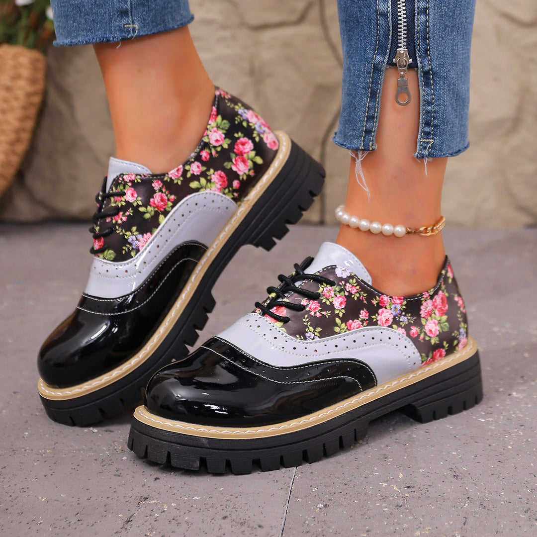 Dagna - Zapatos Oxford florales premium