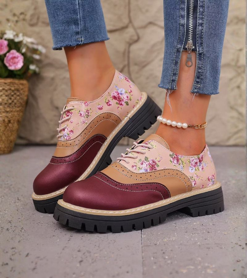 Dagna - Zapatos Oxford florales premium