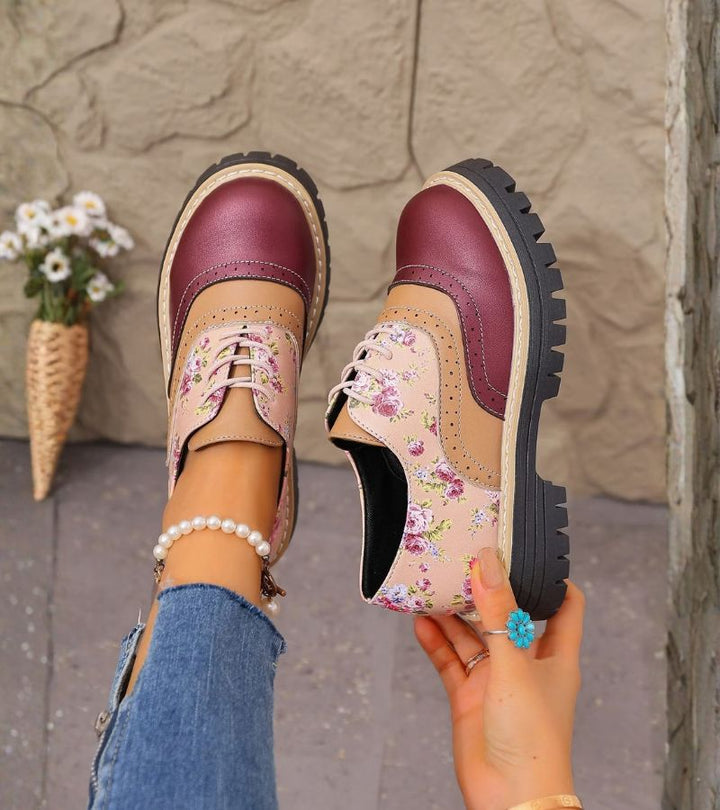 Dagna - Zapatos Oxford florales premium