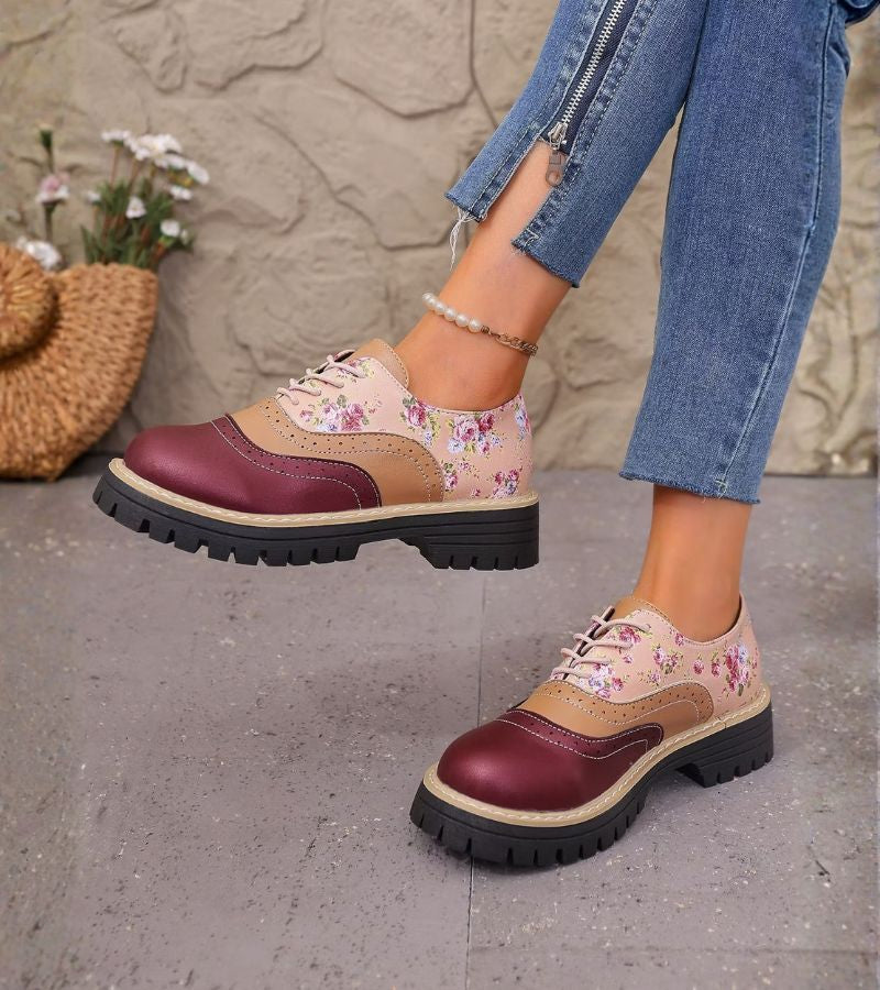 Dagna - Zapatos Oxford florales premium
