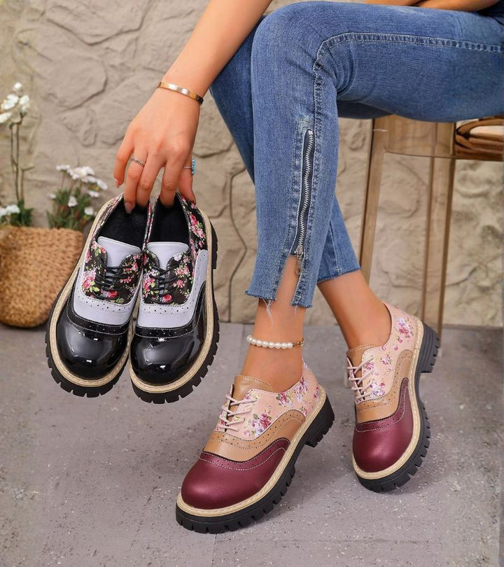 Dagna - Zapatos Oxford florales premium