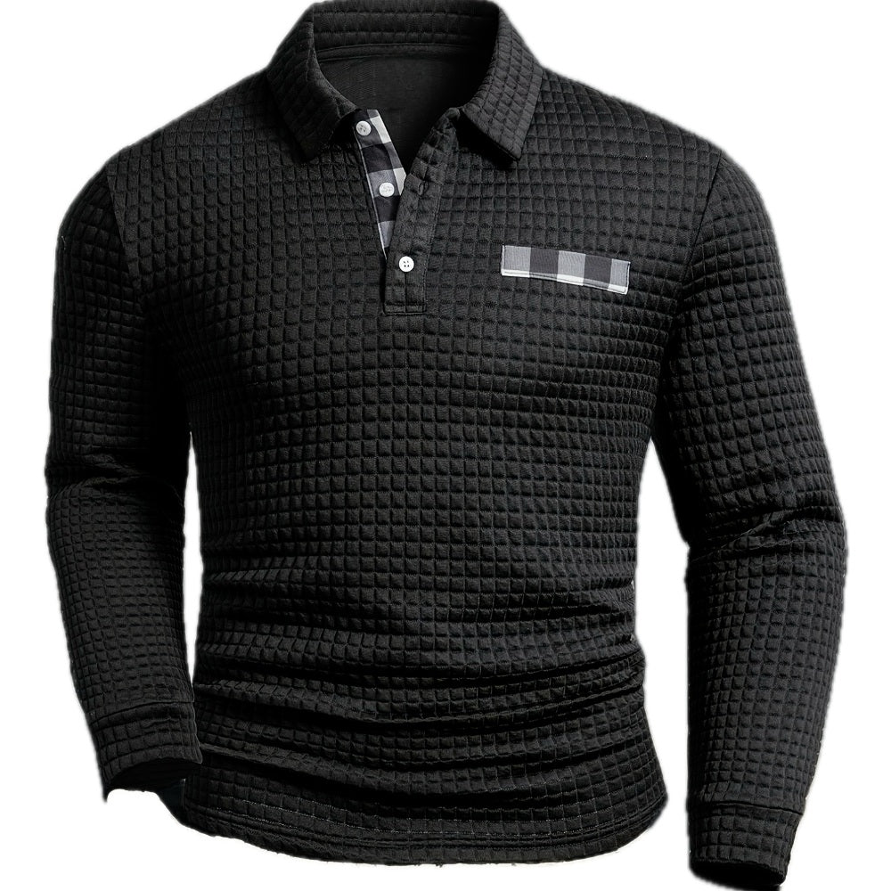 Eurig - Camisa a cuadros texturizada de manga larga