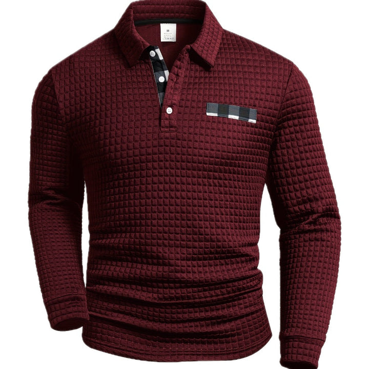 Eurig - Camisa a cuadros texturizada de manga larga
