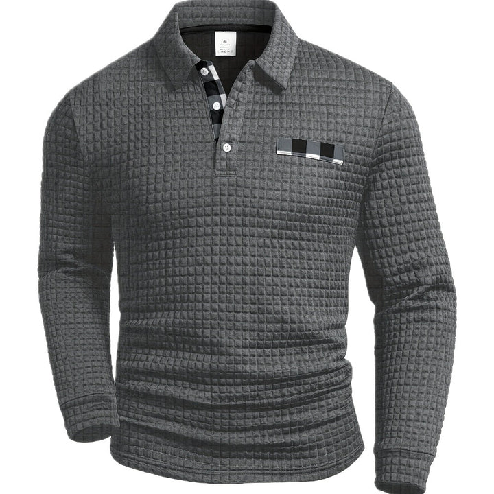Eurig - Camisa a cuadros texturizada de manga larga