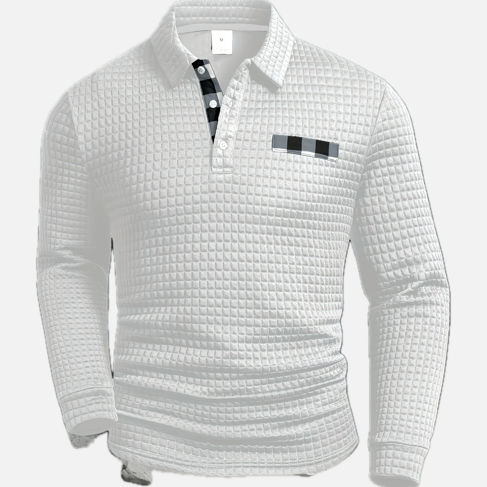 Eurig - Camisa a cuadros texturizada de manga larga