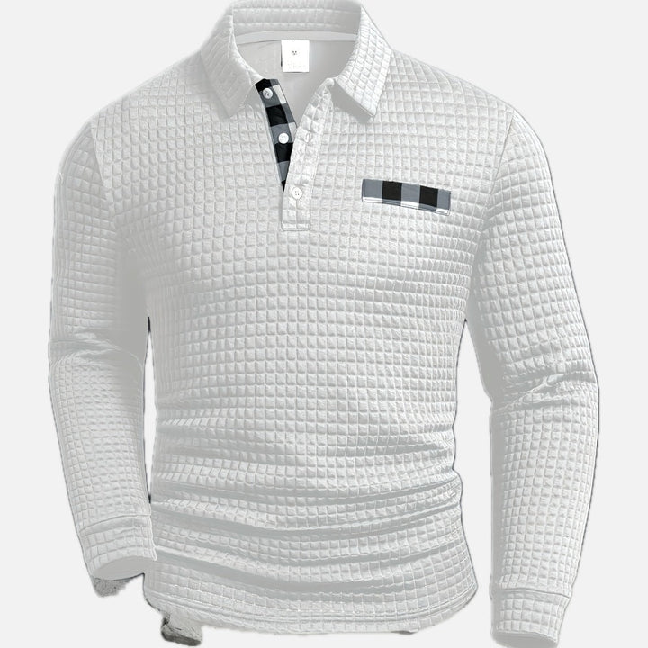 Eurig - Camisa a cuadros texturizada de manga larga