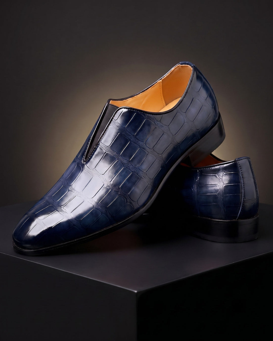 Denton - Mocasines efecto cocodrilo