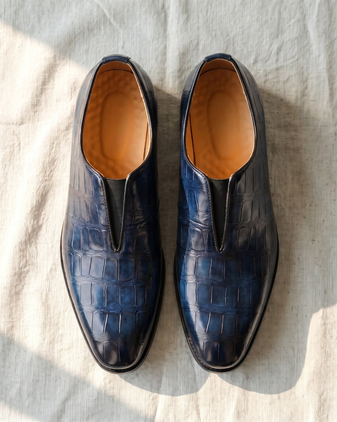 Denton - Mocasines efecto cocodrilo
