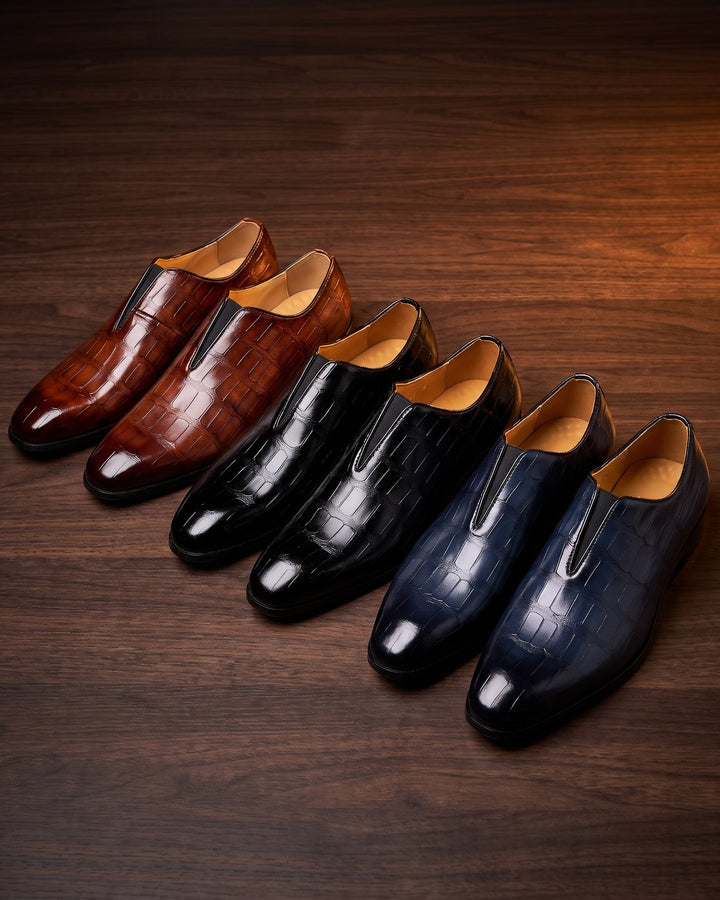 Denton - Mocasines efecto cocodrilo
