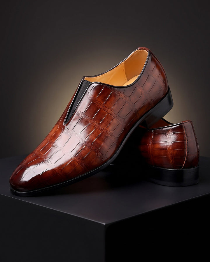 Denton - Mocasines efecto cocodrilo