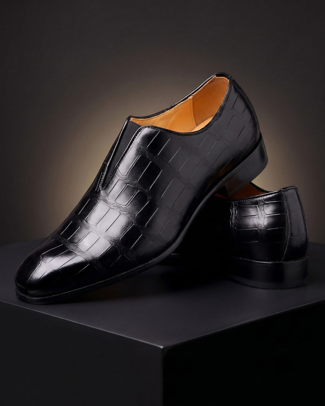 Denton - Mocasines efecto cocodrilo