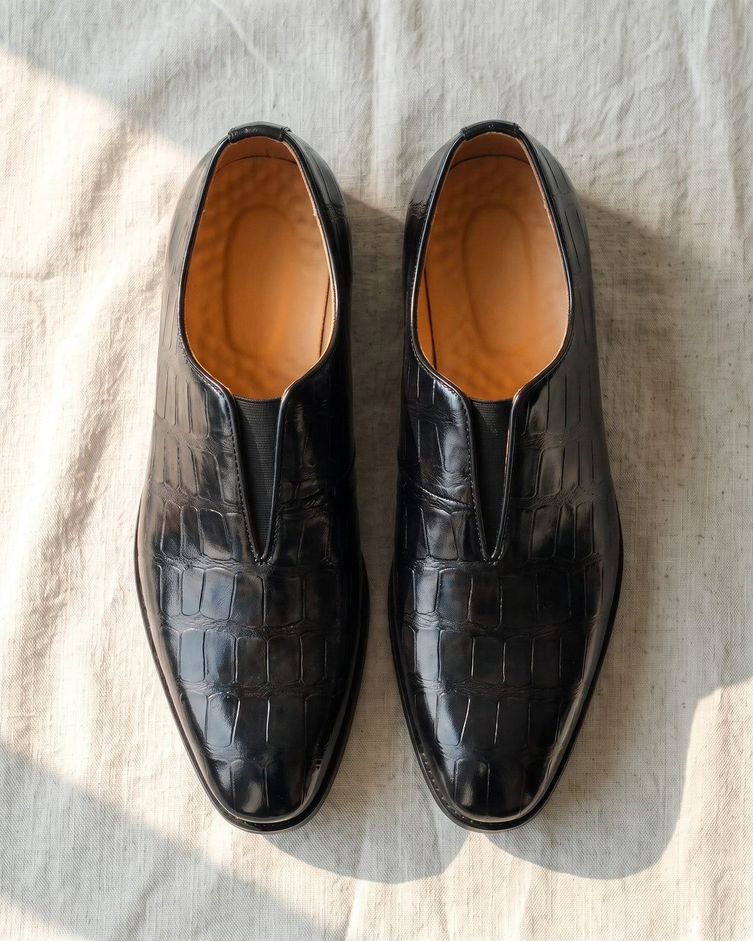 Denton - Mocasines efecto cocodrilo