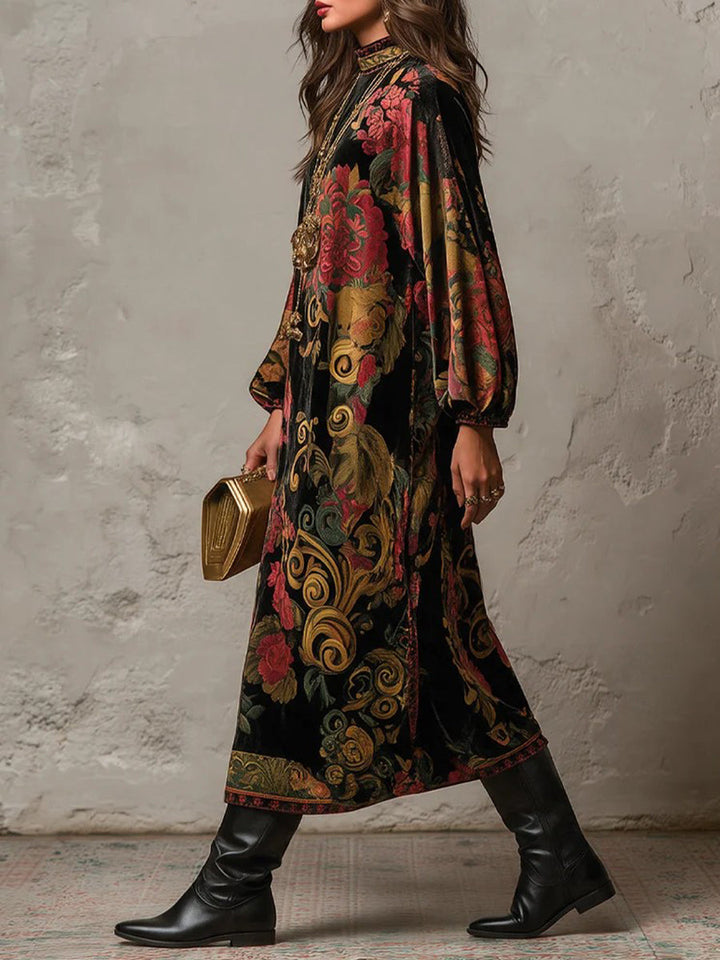 Gwenno - Vestido midi estampado de lujo
