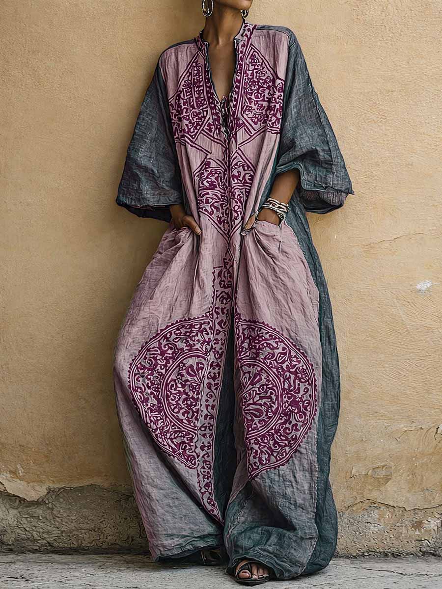 Melantha - Mono con estampado vintage y tacto suave