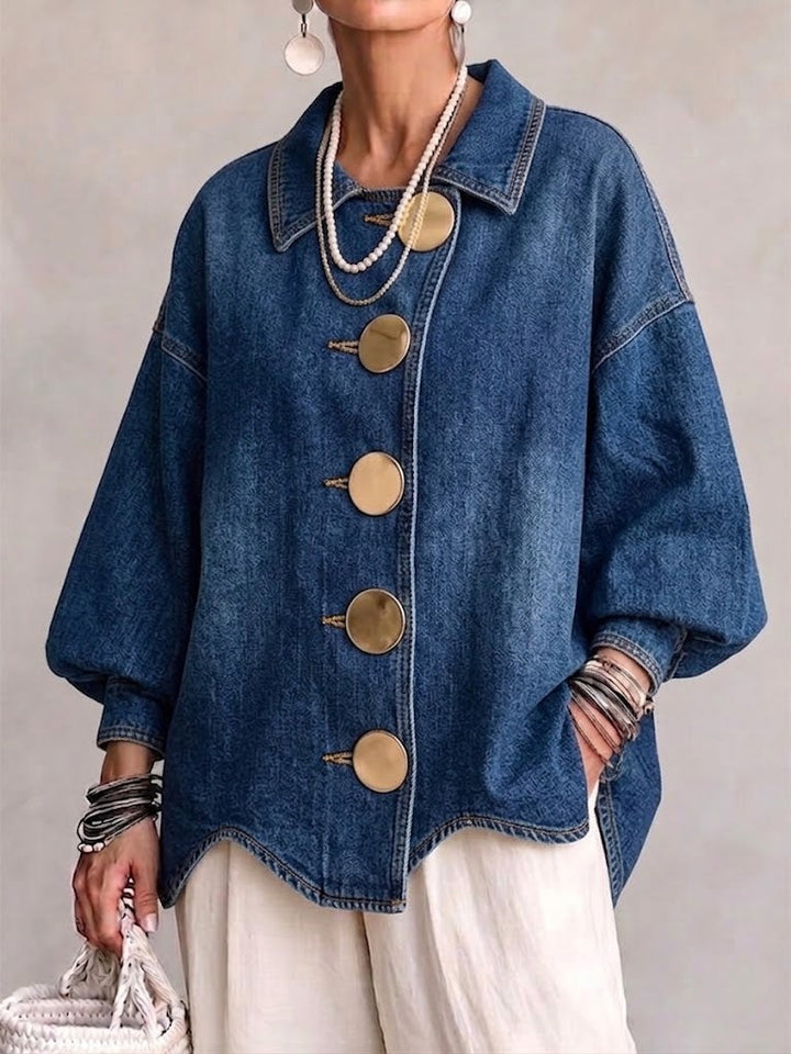 Aloua - Chaqueta de efecto lavado vintage