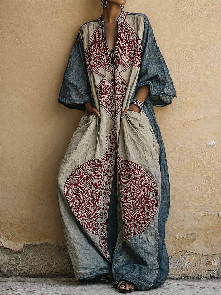 Melantha - Mono con estampado vintage y tacto suave