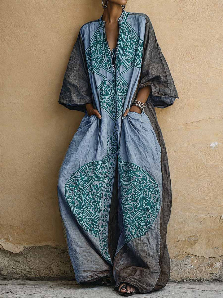 Melantha - Mono con estampado vintage y tacto suave