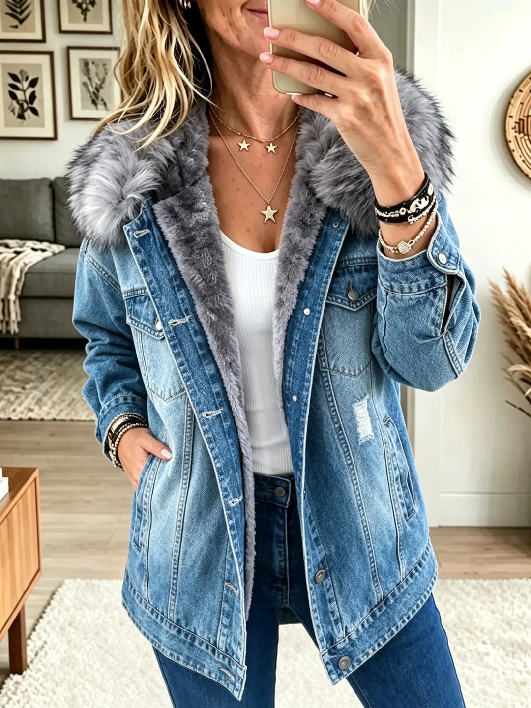 Raisa - Cazadora trucker aislada