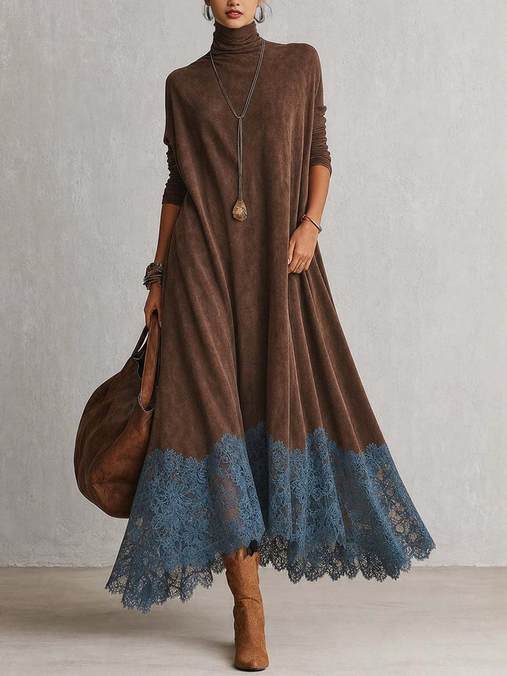 Pamina - Vestido evasé con panel de encaje
