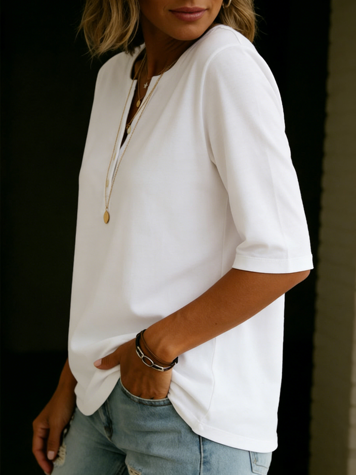 Brianna - Blusa casual con detalle de botones