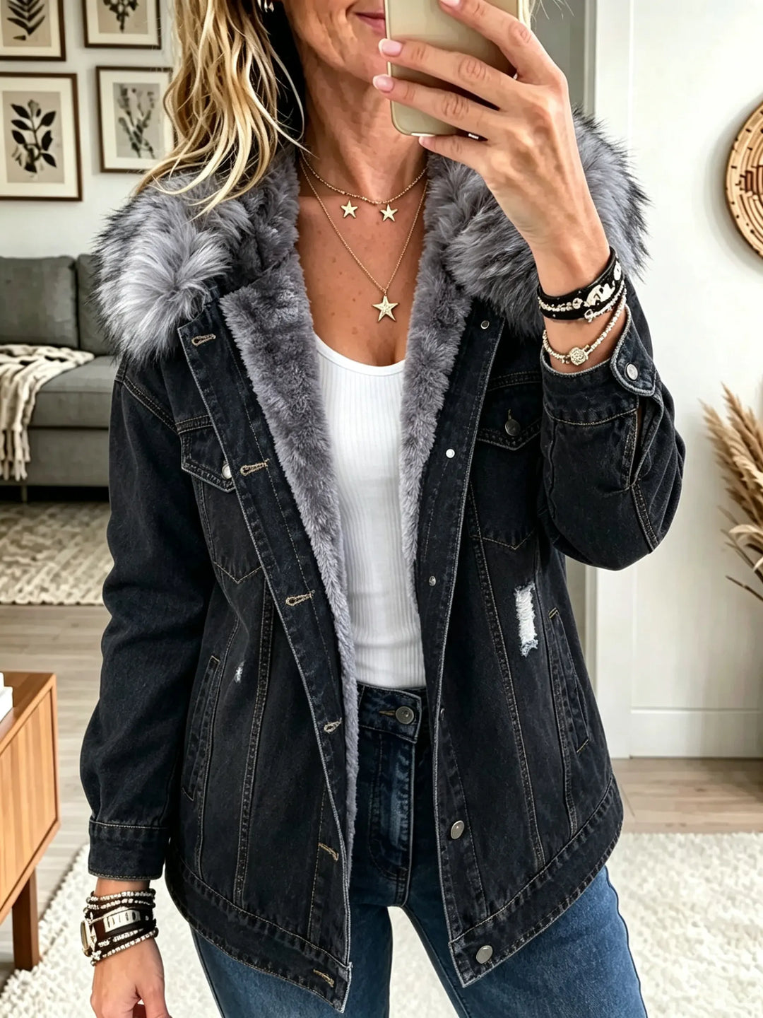 Raisa - Cazadora trucker aislada