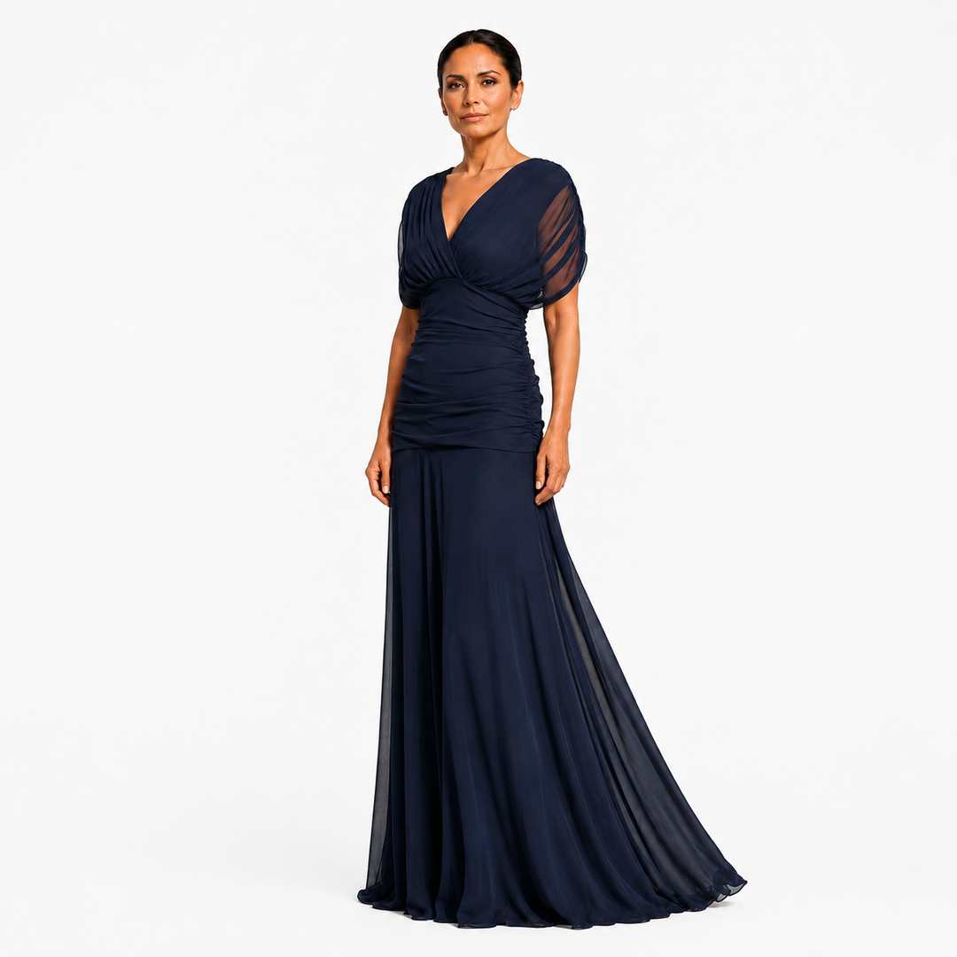 Lileas - vestido de noche plisado de tacto suave