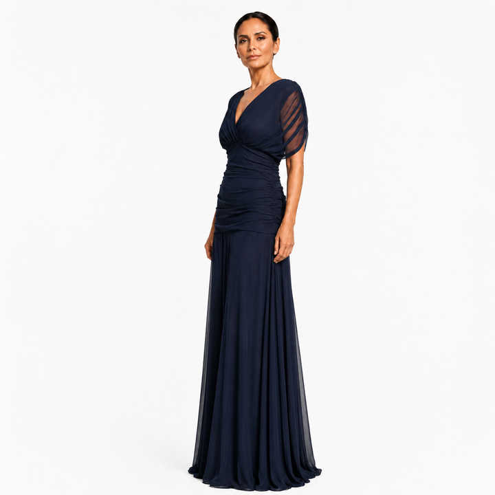 Lileas - vestido de noche plisado de tacto suave