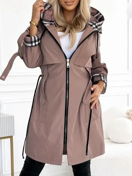 Alvenessa - Chaqueta con capucha y cremallera para cualquier clima
