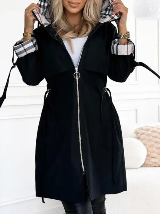 Alvenessa - Chaqueta con capucha y cremallera para cualquier clima