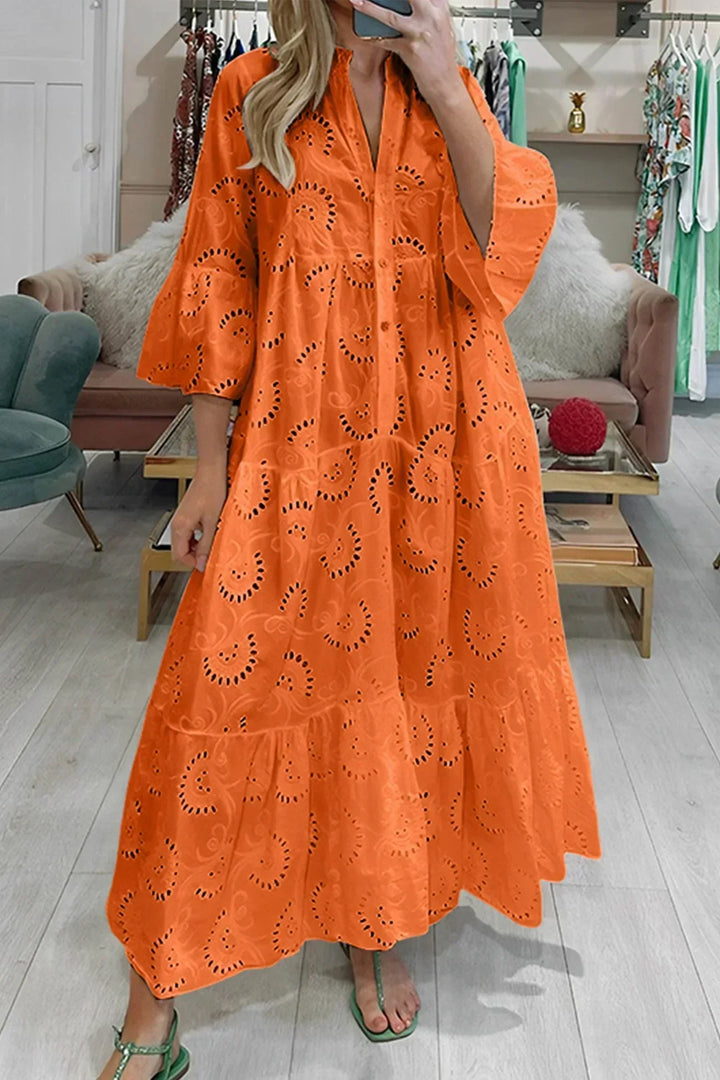 Kylie - Vestido maxi bordado