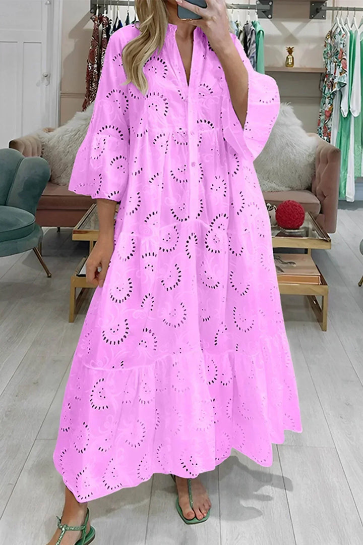 Kylie - Vestido maxi bordado