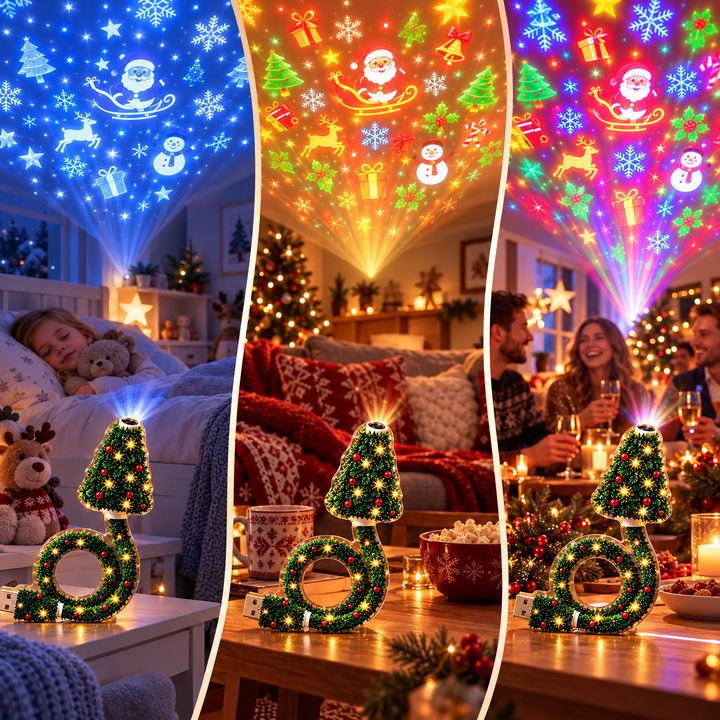 Festelle - Proyector LED para árbol de Navidad