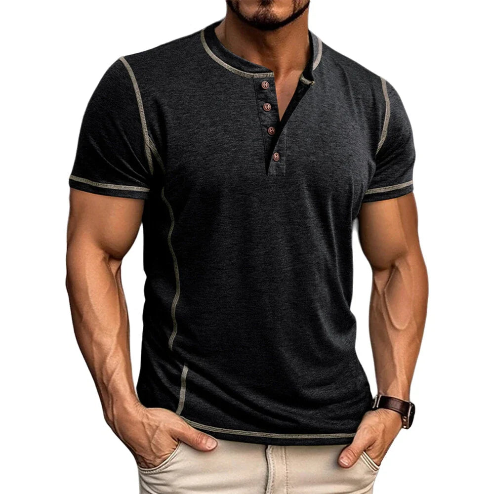 Bardwell - Camiseta henley suave al tacto