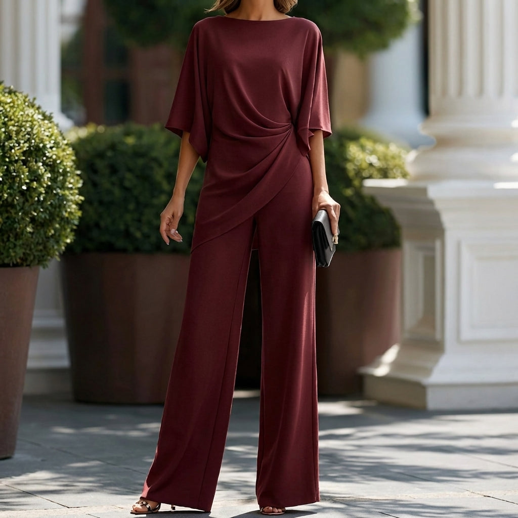 Liesa - Conjunto de dos piezas con mangas de capa elegantes