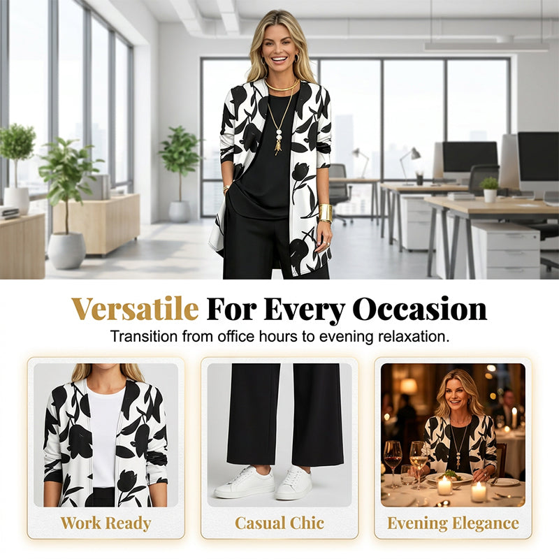 Ursula - Conjunto de 3 piezas de tacto suave con estampado floral