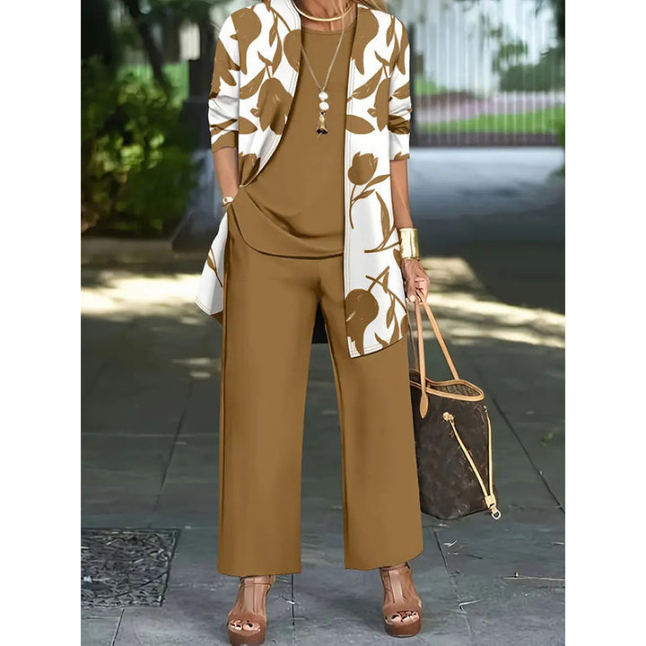 Ursula - Conjunto de 3 piezas de tacto suave con estampado floral