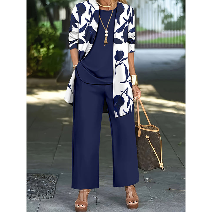 Ursula - Conjunto de 3 piezas de tacto suave con estampado floral